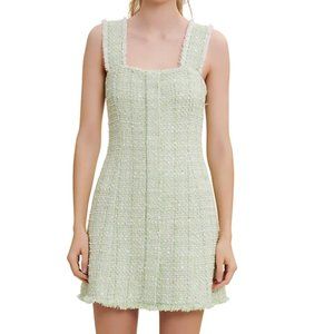 Maje Green Tweed Mini Dress (Sz 40)